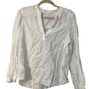 White Linen Top